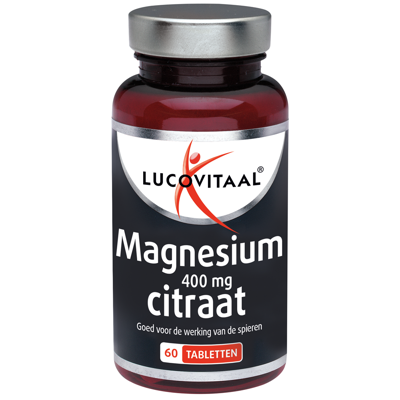Lucovitaal Voedingssupplementen Magnesium 400mg Citraat Tabletten 60Tabletten Lucovitaal Voedingssupplementen Magnesium 400mg Citraat Tabletten 60Tabletten