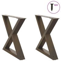 Salontafelpoten 2 st 50x(42-43,3) cm staal naturel