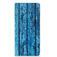OPPO A98 5G Book Wallet Case Wood Blue - thumbnail