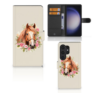 Telefoonhoesje met Pasjes voor Samsung Galaxy S24 Ultra Paard