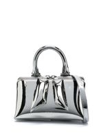 The Attico mini sac cabas Friday en cuir - Argent