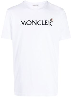 Moncler t-shirt à logo imprimé - Blanc