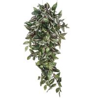 Kunstplant Tradescantia vaderplant - groen - L80 x B30 x H15 cm - hangplant