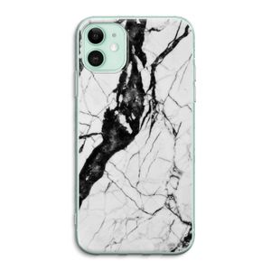 Witte marmer 2: iPhone 11 Transparant Hoesje