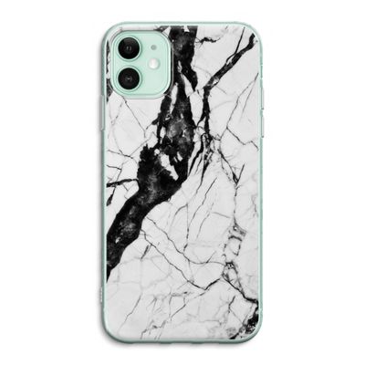 Witte marmer 2: iPhone 11 Transparant Hoesje