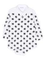 Dolce & Gabbana Kids chemise boutonnée à motif monogrammé - Blanc