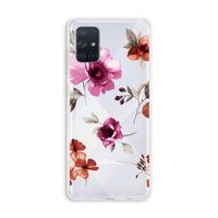 Geschilderde bloemen: Galaxy A71 Transparant Hoesje
