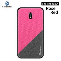 Voor Xiaomi RedMi 8A PINWUYO Rong serie schokbestendige PC + TPU + chemische Fiber doek beschermende cover (rood)
