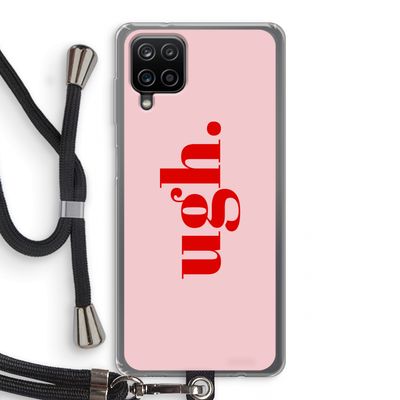 Ugh: Samsung Galaxy A12 Transparant Hoesje met koord