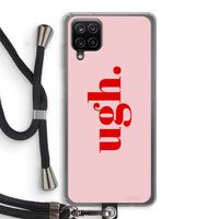 Ugh: Samsung Galaxy A12 Transparant Hoesje met koord