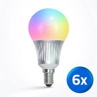 Wifi led lamp RGBWW 5w e14 fitting voordeelset van 6