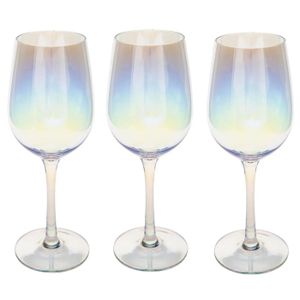 Set van 12x wijnglazen parelmoer voor rode wijn Fantasy 380 ml van glas