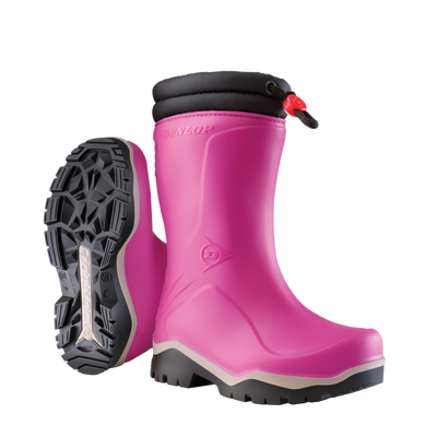 Dunlop K374061 Blizzard Kinderlaars gevoerd PVC Roze/Grijs/Zwart - Maat 24 - 00.032.005.24