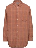 Maison Margiela chemise en coton à carreaux - Orange