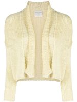 Forte Forte cardigan en maille épaisse à coupe crop - Jaune