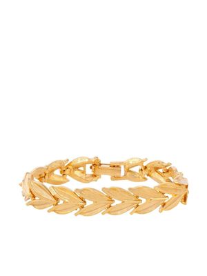 Susan Caplan Vintage bracelet à motif de feuilles (années 1980 - Or