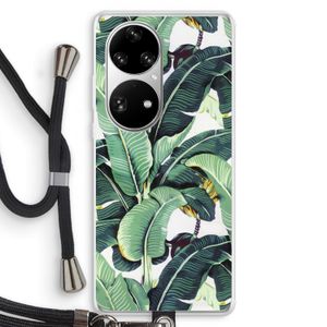 Bananenbladeren: Huawei P50 Pro Transparant Hoesje met koord