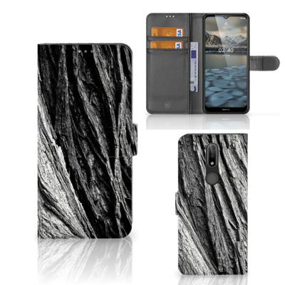 Book Style Case Nokia 2.4 Boomschors Grijs | Portemonnee hoesje