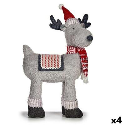 Kerstrendier Krist+ FG09-PX21385A FG09-PX21385A Wit Rood Grijs Kerstrendier 22 x 47 x 45 cm (4 Stuks)