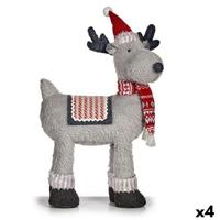 Kerstrendier Krist+ FG09-PX21385A FG09-PX21385A Wit Rood Grijs Kerstrendier 22 x 47 x 45 cm (4 Stuks)