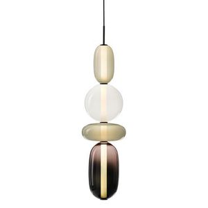 Bomma Pebbles Large Hanglamp - Configuratie 4 - Wit - zwart