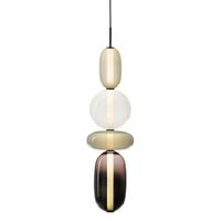 Bomma Pebbles Large Hanglamp - Configuratie 4 - Wit - zwart