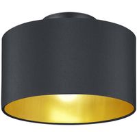 LED Plafondlamp - Plafondverlichting - Trion Hostons - E14 Fitting - Rond - Mat Zwart - Aluminium - thumbnail