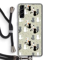 Katten: Samsung Galaxy S21 Plus Transparant Hoesje met koord Katten: Samsung Galaxy S21 Plus Transparant Hoesje met koord