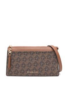 Michael Kors sac à bandoulière à logo en jacquard - Marron