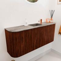 Toiletmeubel Mondiaz Joya Dlux | 103.2 cm | Meubelkleur Ruby | Faye wastafel Oza Wasbak Midden | 1 kraangat