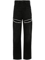 AREA pantalon fuselé Crystal Slit - Noir