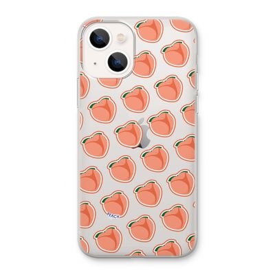 Just peachy: iPhone 13 Transparant Hoesje