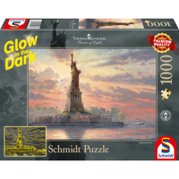 Schmidt puzzel 1000 stukjes GLOW IN THE DARK Statue of Liberty in the twilight