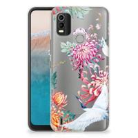 Nokia C21 Plus | TPU Hoesje | Bird Flowers