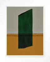 Urban Cotton Wandkleed 'Geen Mosgroen' 110 x 145cm in Floating Frame - off white