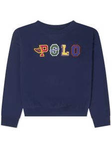 POLO RALPH LAUREN KIDS sweat à logo appliqué - Bleu