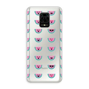 Smiley watermeloenprint: Xiaomi Redmi Note 10 Lite Transparant Hoesje