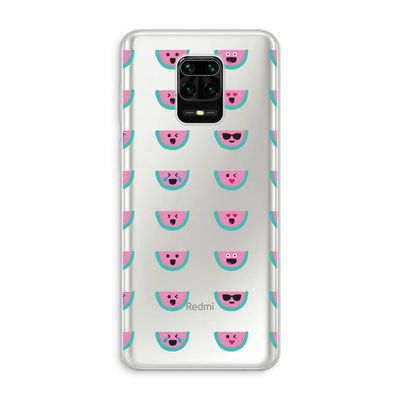 Smiley watermeloenprint: Xiaomi Redmi Note 10 Lite Transparant Hoesje
