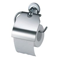 Haceka Aspen toiletrol houder met klep rond chroom