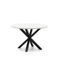 Kave Home Ronde Eettafel Argo Melamine, 120cm - Wit - thumbnail