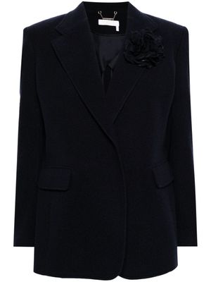 Chloé blazer boutonné à détail de broche - Bleu