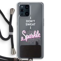 Sparkle quote: Oppo Find X3 Transparant Hoesje met koord