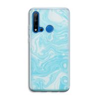 Waterverf blauw: Huawei P20 Lite (2019) Transparant Hoesje