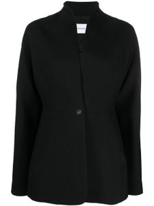 Ferragamo blazer boutonné à design sans col - Noir