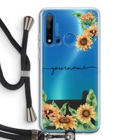 Zonnebloemen: Huawei P20 Lite (2019) Transparant Hoesje met koord