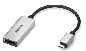 Marmitek 08371 video kabel adapter 0,15 m USB Type-C DisplayPort Zwart, Zilver