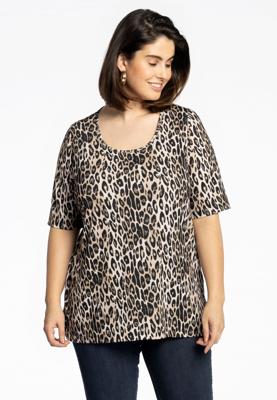 Yoek Shirt A-lijn | Bruin | Maat 42/44