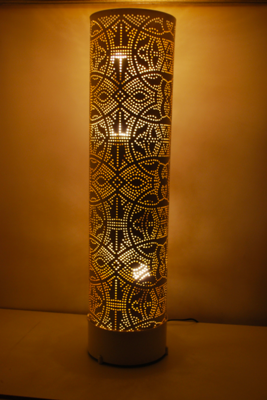 Vloerlamp Ameera wit/goud in 3 maten