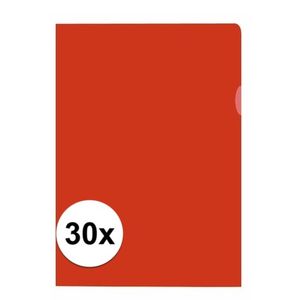 30x Insteekmap rood A4 formaat 21 x 30 cm