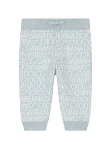 Dolce & Gabbana Kids legging à logo imprimé - Bleu